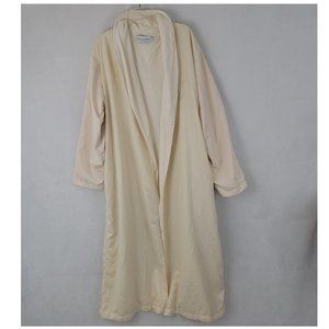 RESTORATION HARDWARE Womens SMALL Bathrobe BEIGE Terry Lined Monogram K NO BELT